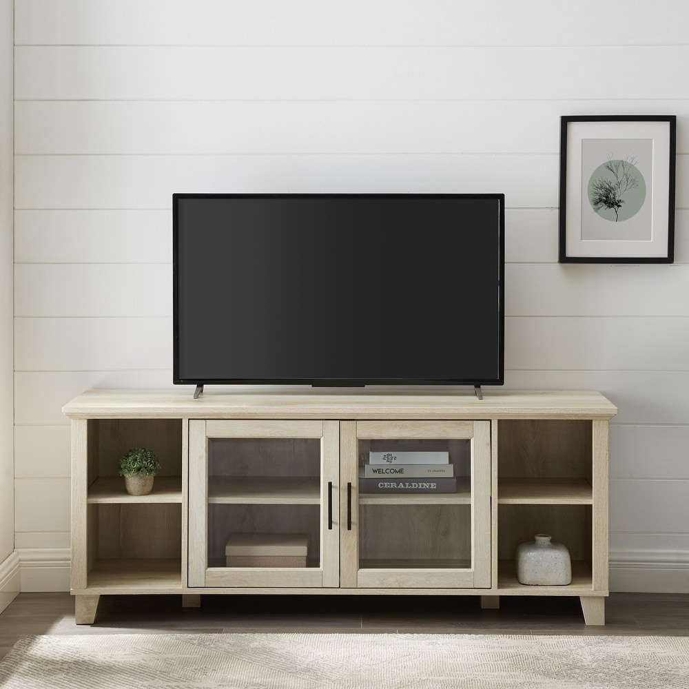 Middlebrook 58 inch Transitional Glass Door TV Stand