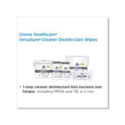 Clorox VersaSure Cleaner Disinfectant Wipes  CLO31758EA