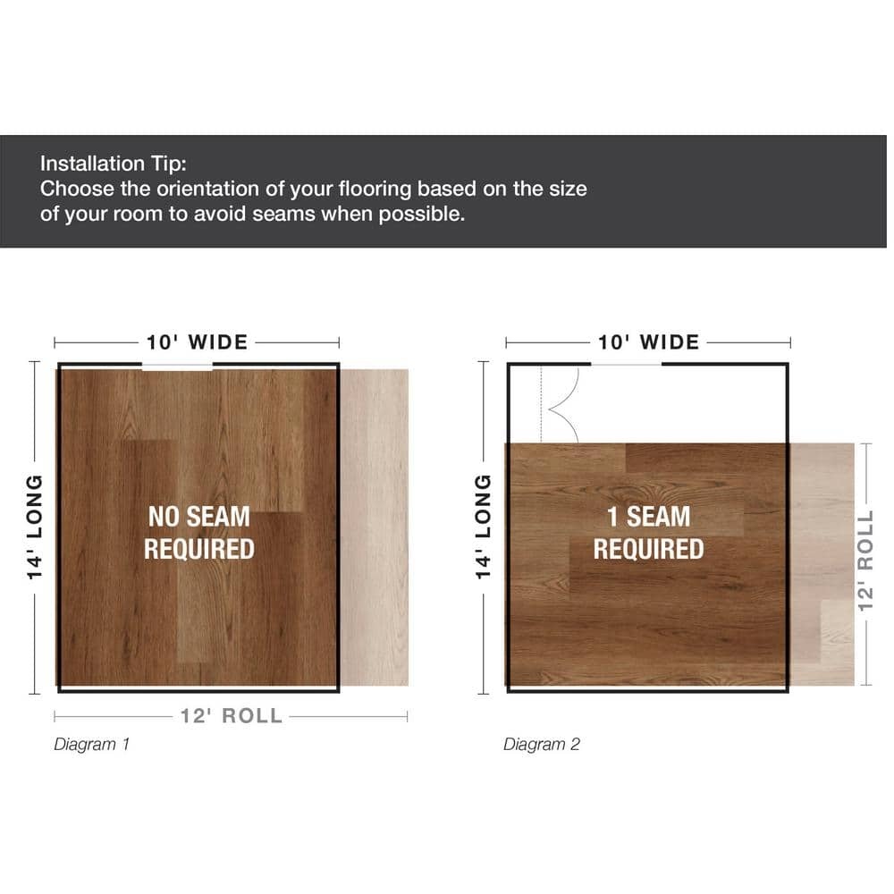 TrafficMaster Scorched Walnut Grey Wood 10 MIL x 12 ft. W x Cut to Length Waterproof Vinyl Sheet Flooring C9450407C895P14