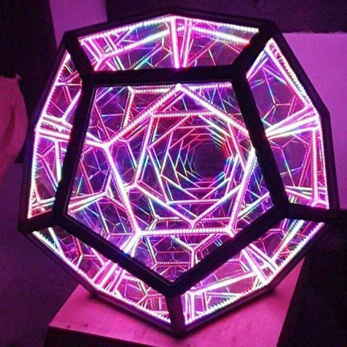 Infinity Dodecahedron Color Art Light Fantasy Geometry Space Led Art Lamp Usb Charging Christmas Gifts Decorations Night Light