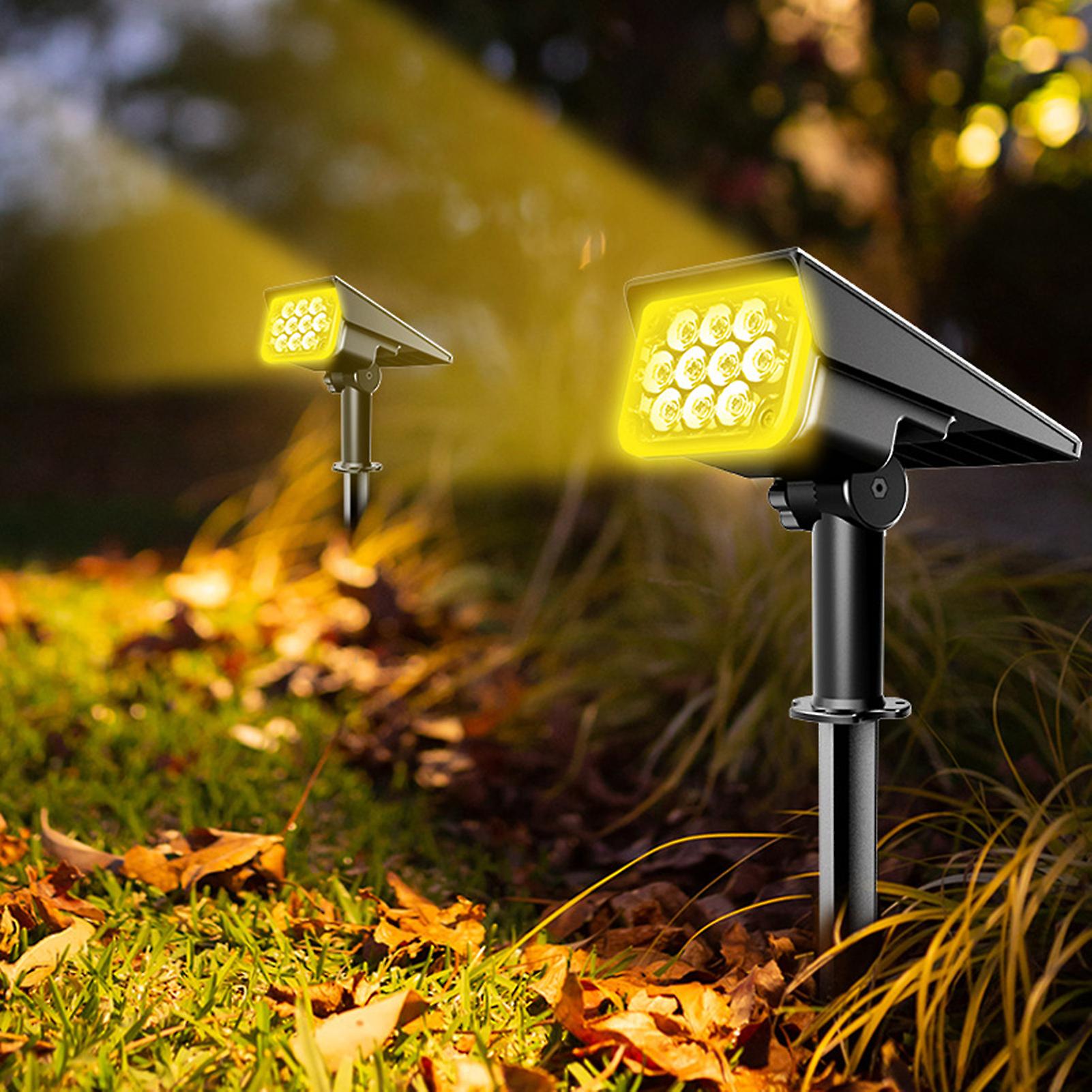 20 Leds Solar Powered Energy Wall Lamp Lawn Light Sensitive Light Control 2 Adjustable Brightness Ip65 Water Resistance Design Built-in 2000mah High C