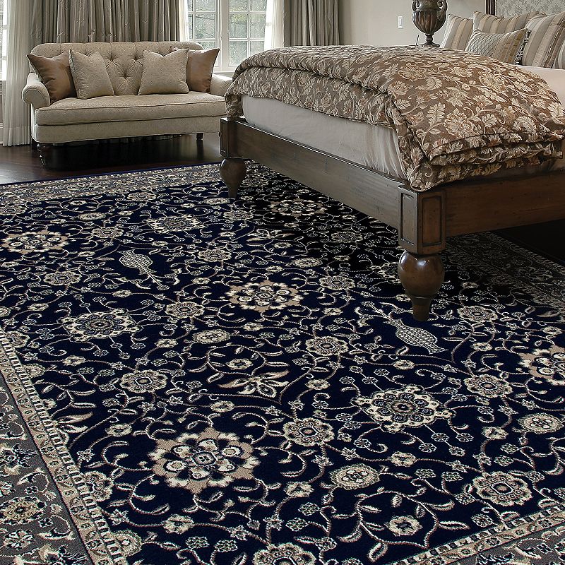 Art Carpet Kennidome Serene Border Navy Rug