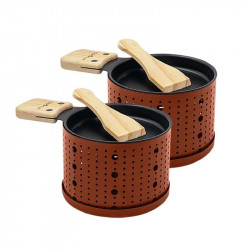 Service raclette à bougie individuel pour 2 personnes Terracotta Cookut - Accessoires - Cuisine - GRIIN