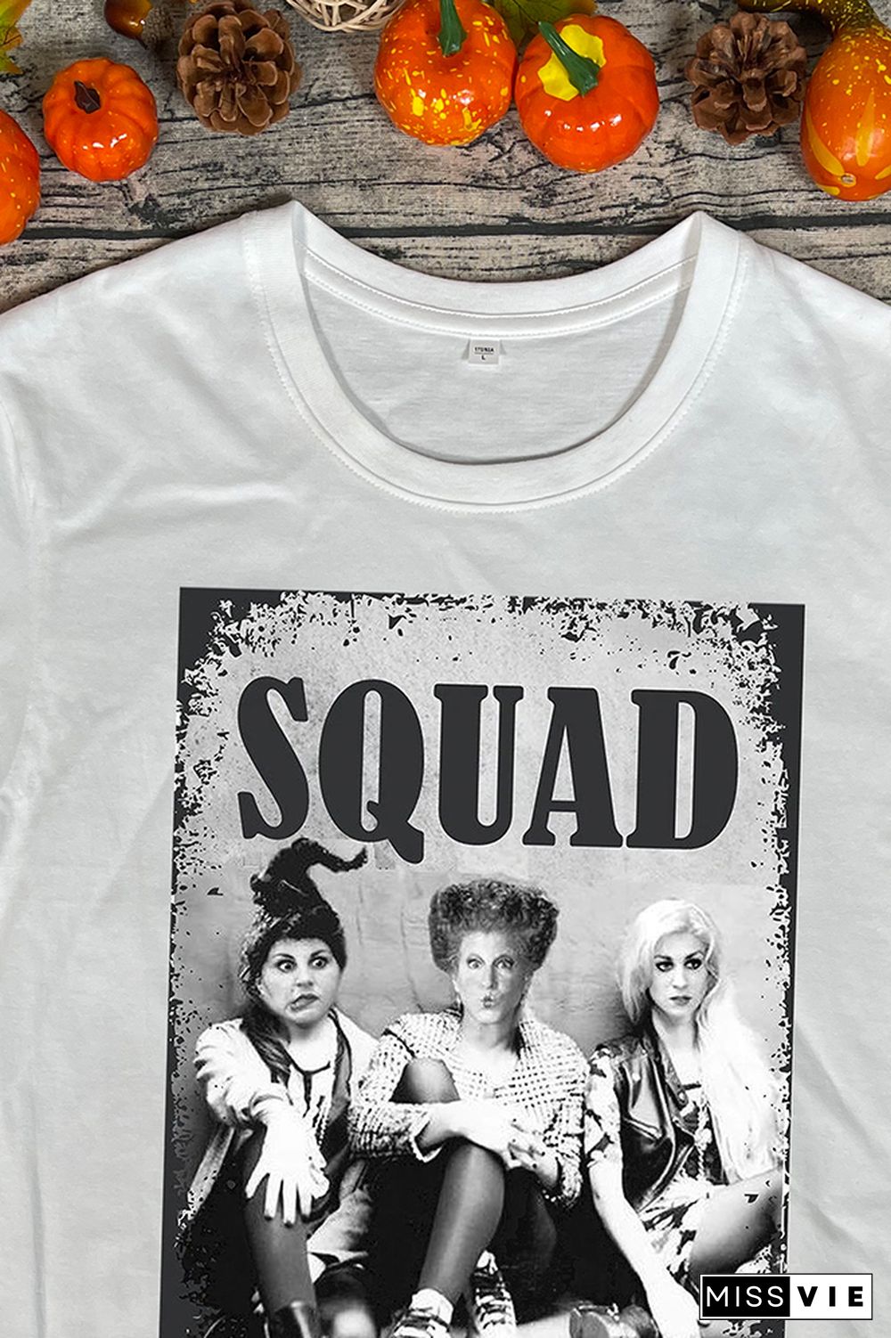 Hocus Pocus Squad Printed Graphic Tees for Women Wholesale Short Sleeve T shirts Top