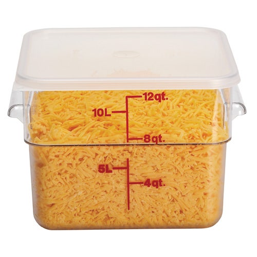 Cambro SFC12S Square Seal Lid For 12， 18 and 22 Qt. Capacity Clear Camwear Containers