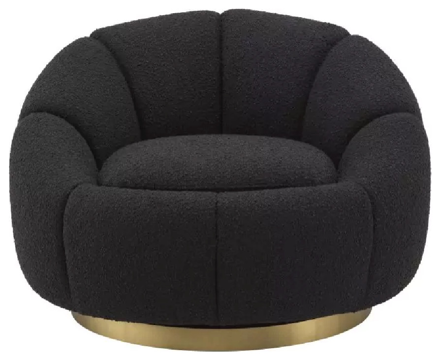 Modern Boucle Swivel Chair  Eichholtz Inger   Contemporary   Armchairs And Accent Chairs   by Oroa   Distinctive Furniture  Houzz