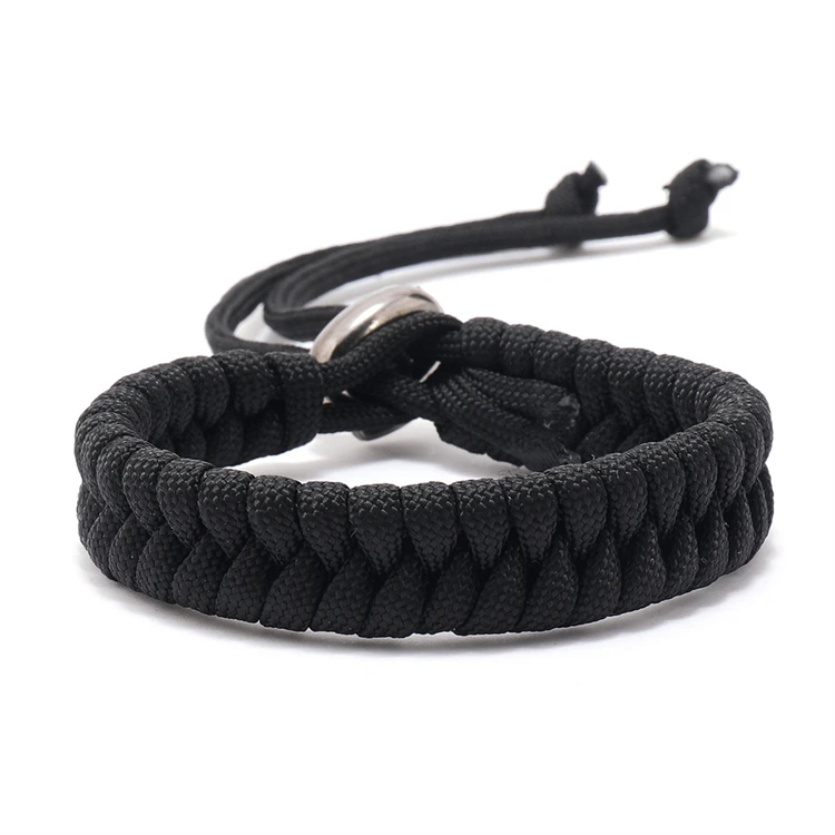 Wholesale 550 Paracord Survival Bracelet with Adjustable Shackle for Outdoor Activities