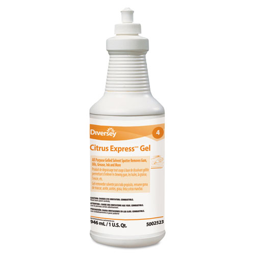 Diversey Citrus Express Gel Spotter | Citrus Scent， 32 oz Squeeze Bottle， 6