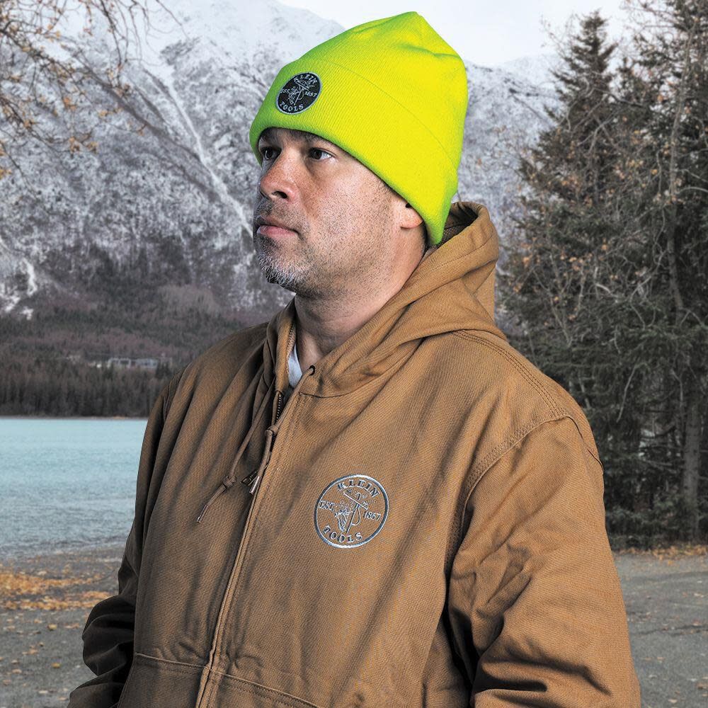 Klein Tools Heavy Knit Hat High Visibility Yellow 60568 from Klein Tools