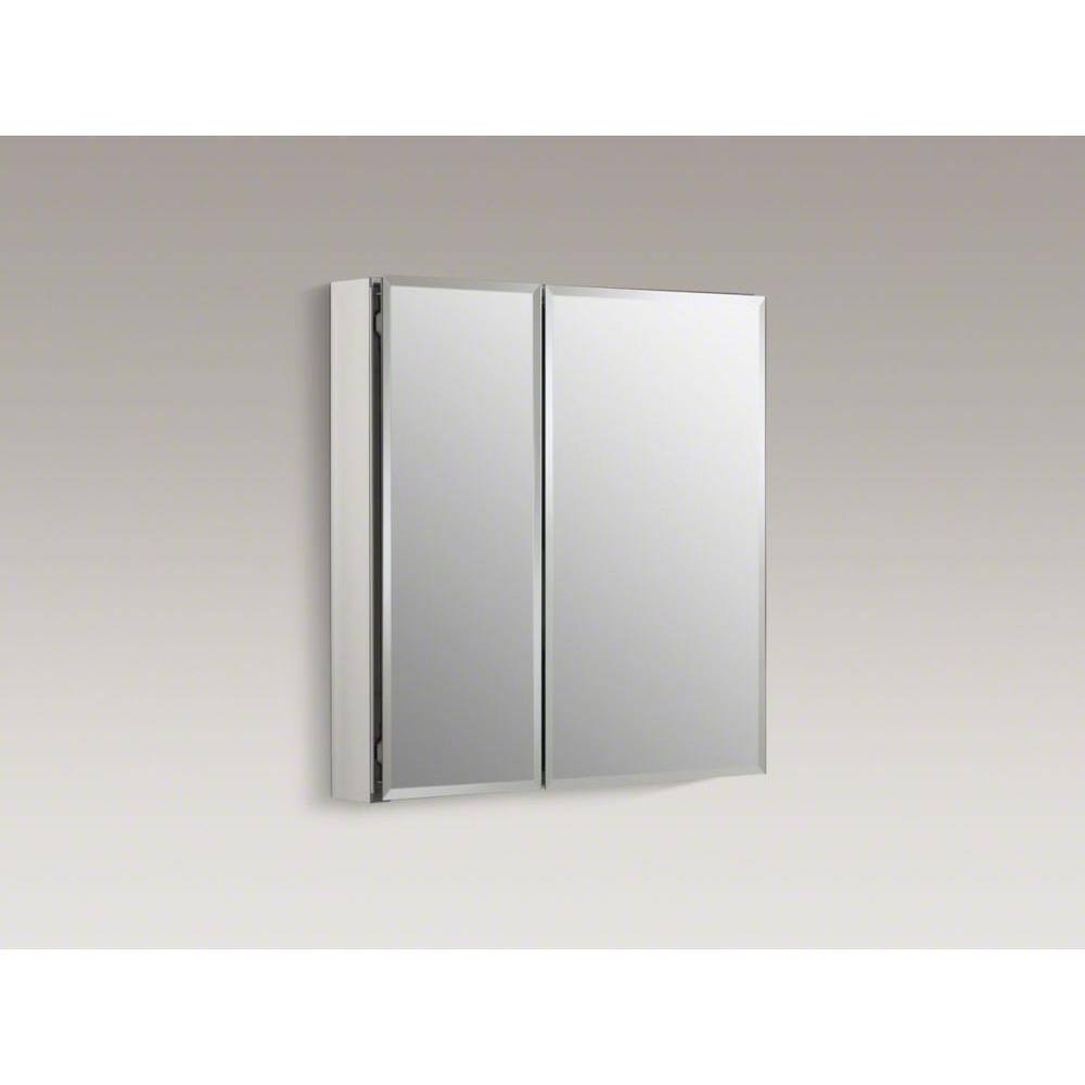 KOHLER Double Door 25 in. W x 26 in. H x 5 in. D Aluminum Cabinet with Square Mirrored Door in Silver K-CB-CLC2526FS