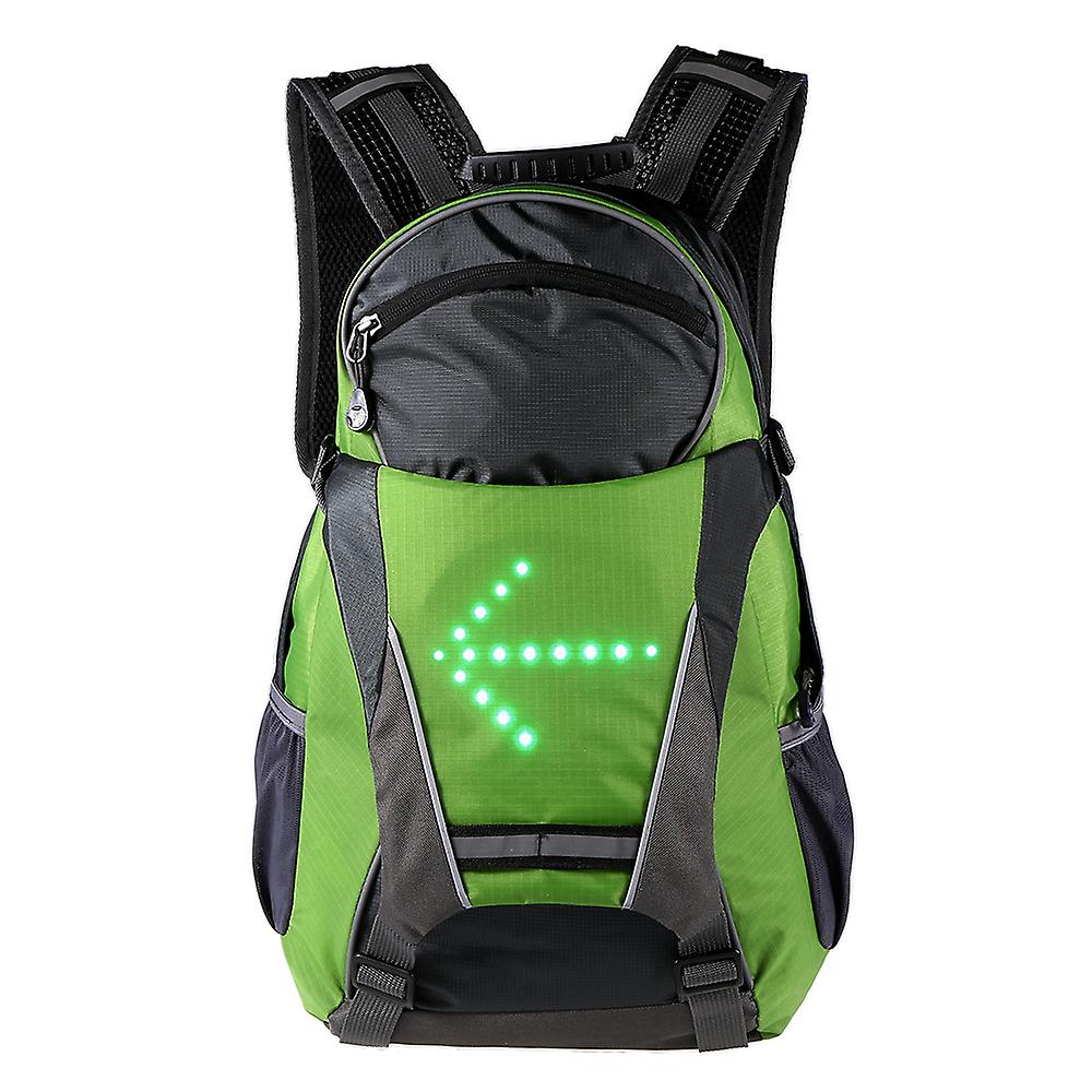 18l Cycling Bicycle Bike Backpack Led Turn Signal Light Reflective Bag Pack Outdoor Safety Night Riding Running Camping No.302956