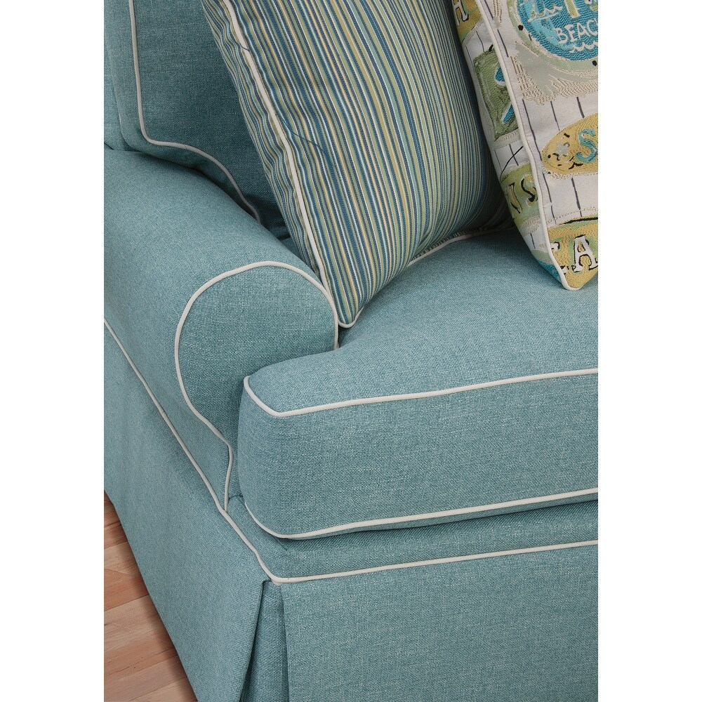 American Furniture Classics Model Coastal Aqua Series Upholstered Arm Chair