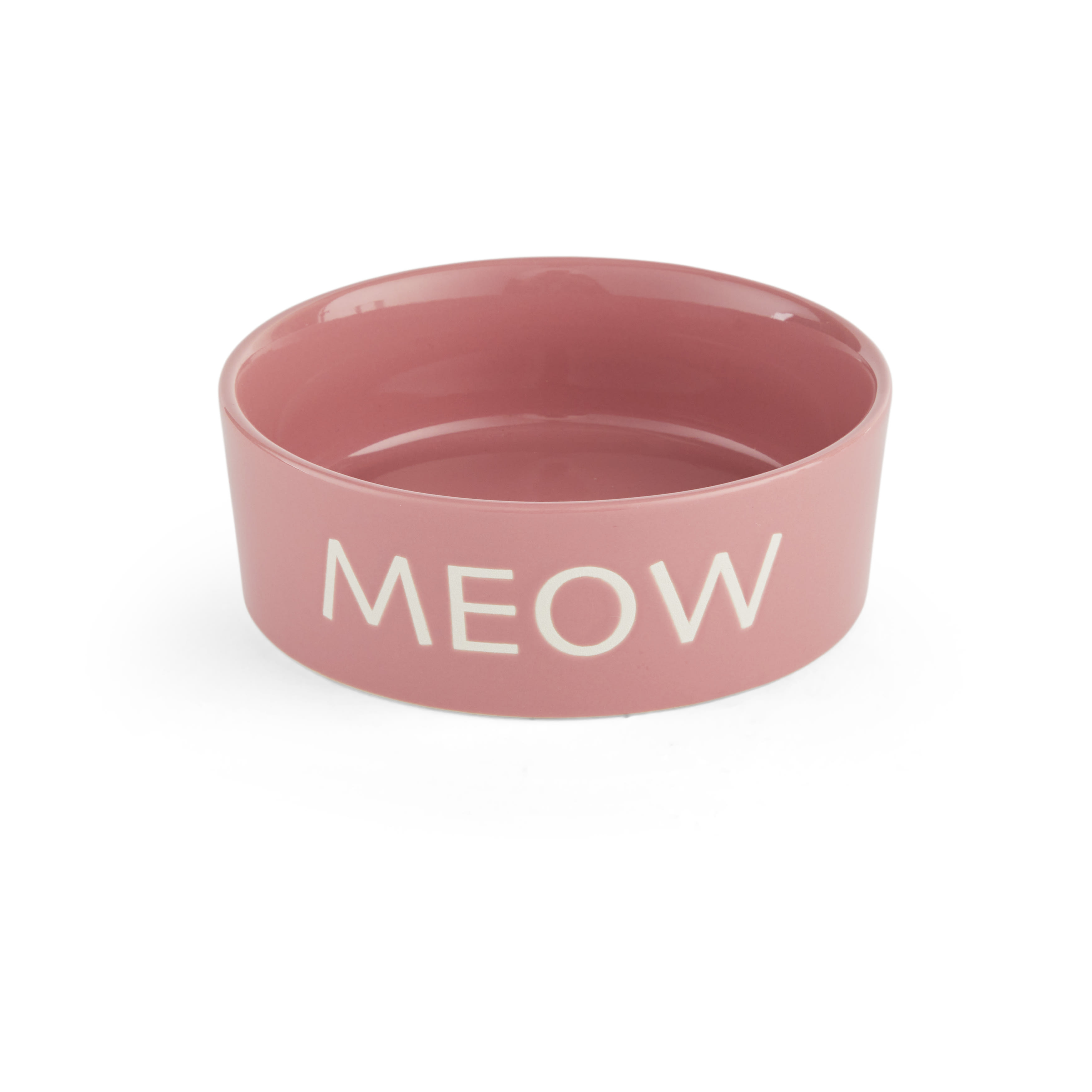 EveryYay Pink Meow Cat Bowl， Medium