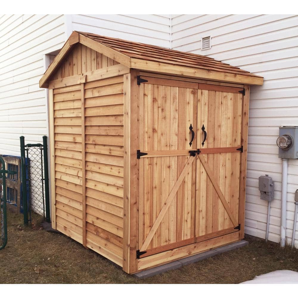 Outdoor Living Today 6 ft. x 6 ft. Western Red Cedar Maximizer Storage Shed MAX66