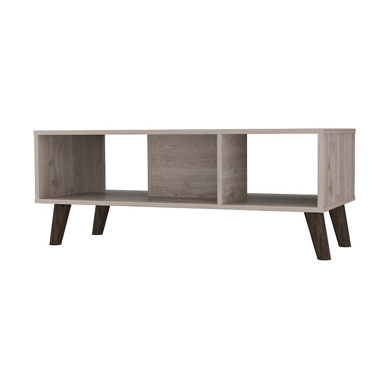 Oregon Coffee Table， Two Open Shelves， Four Legs