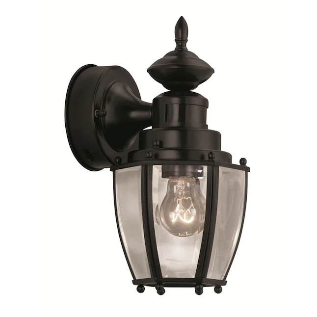 Harbor Breeze 1-Light 11.75-in Black Outdoor Wall Light