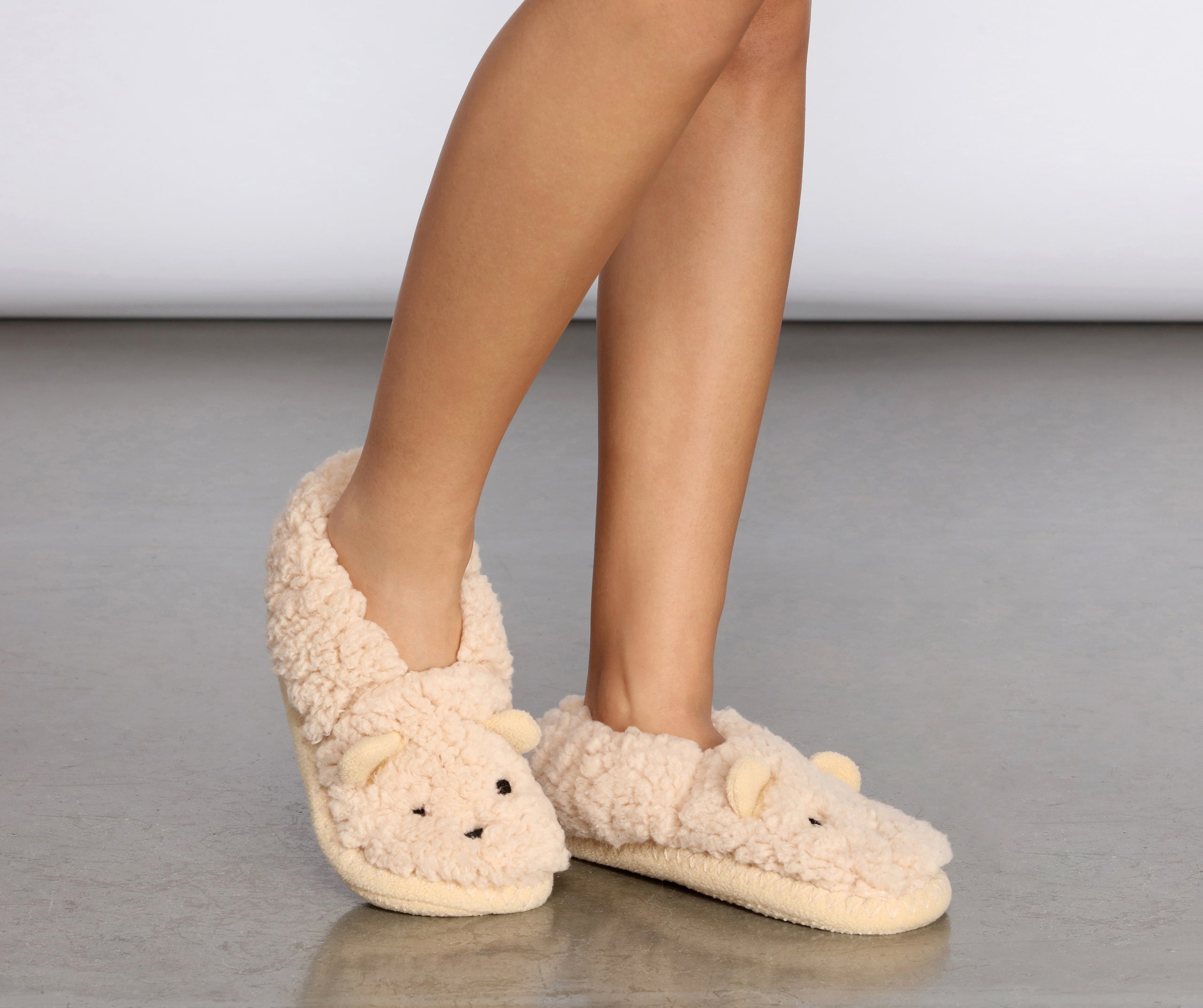 Teddy Bear Sherpa Sock Slippers