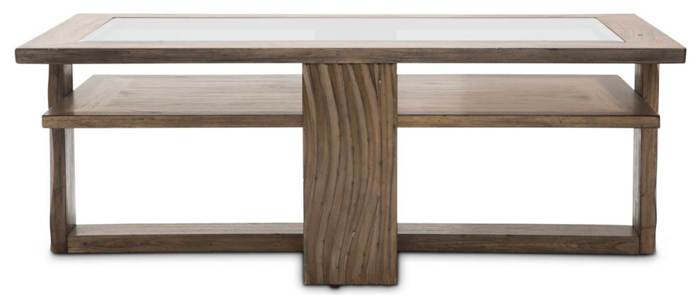 Aico Amini Del Mar Sound 2PC Rect Cocktail  ampEnd Tbl Set Reclaimed Barn   Transitional   Coffee Table Sets   by AMOC  Houzz