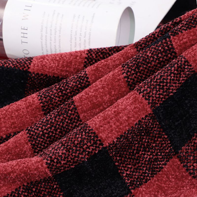 Chenille Throw Blankets Tassel Plaid Throw 50x60