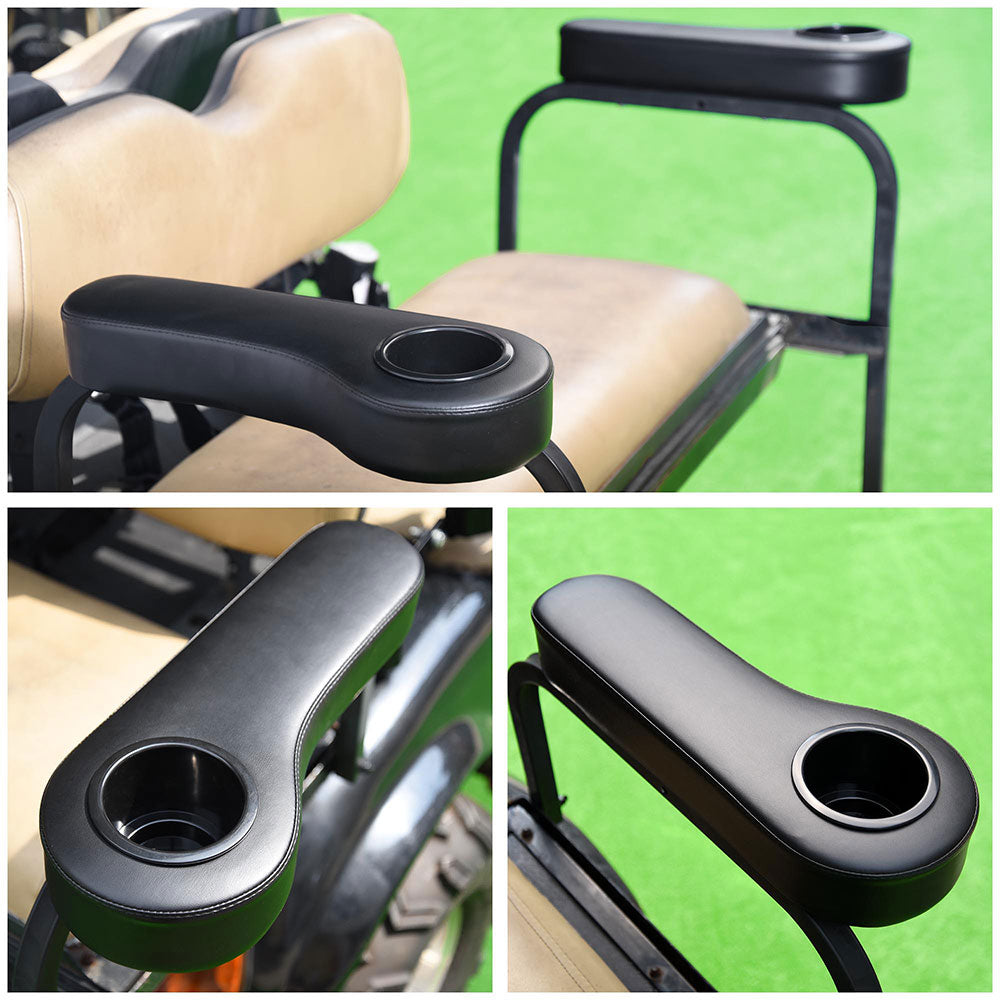 Yescom 2pcs Universal Armrests w/ Cup Holder for Golf Cart Rear Seats