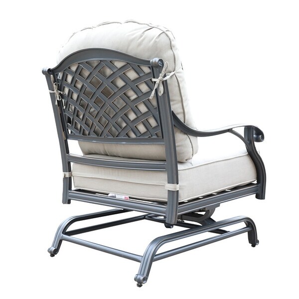 Ventura Cast Aluminum Club Motion Chair with Cushion (Set of 2)