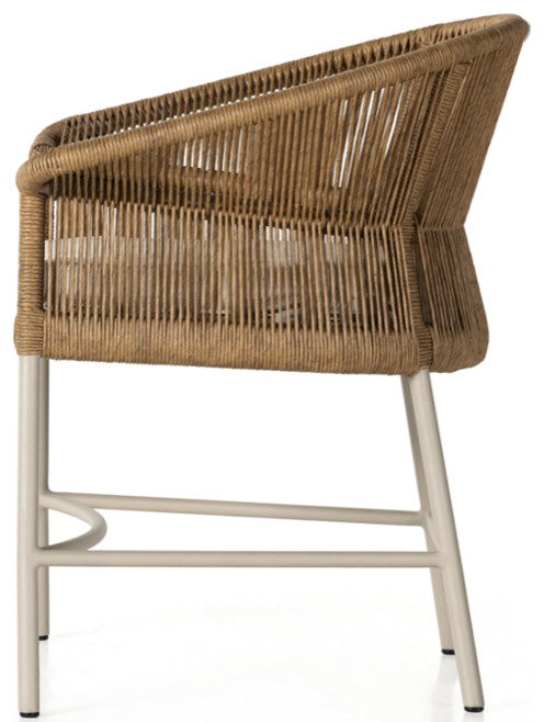 Inez Outdoor Dining Armchair   Beach Style   Outdoor Dining Chairs   by Marco Polo Imports  Houzz