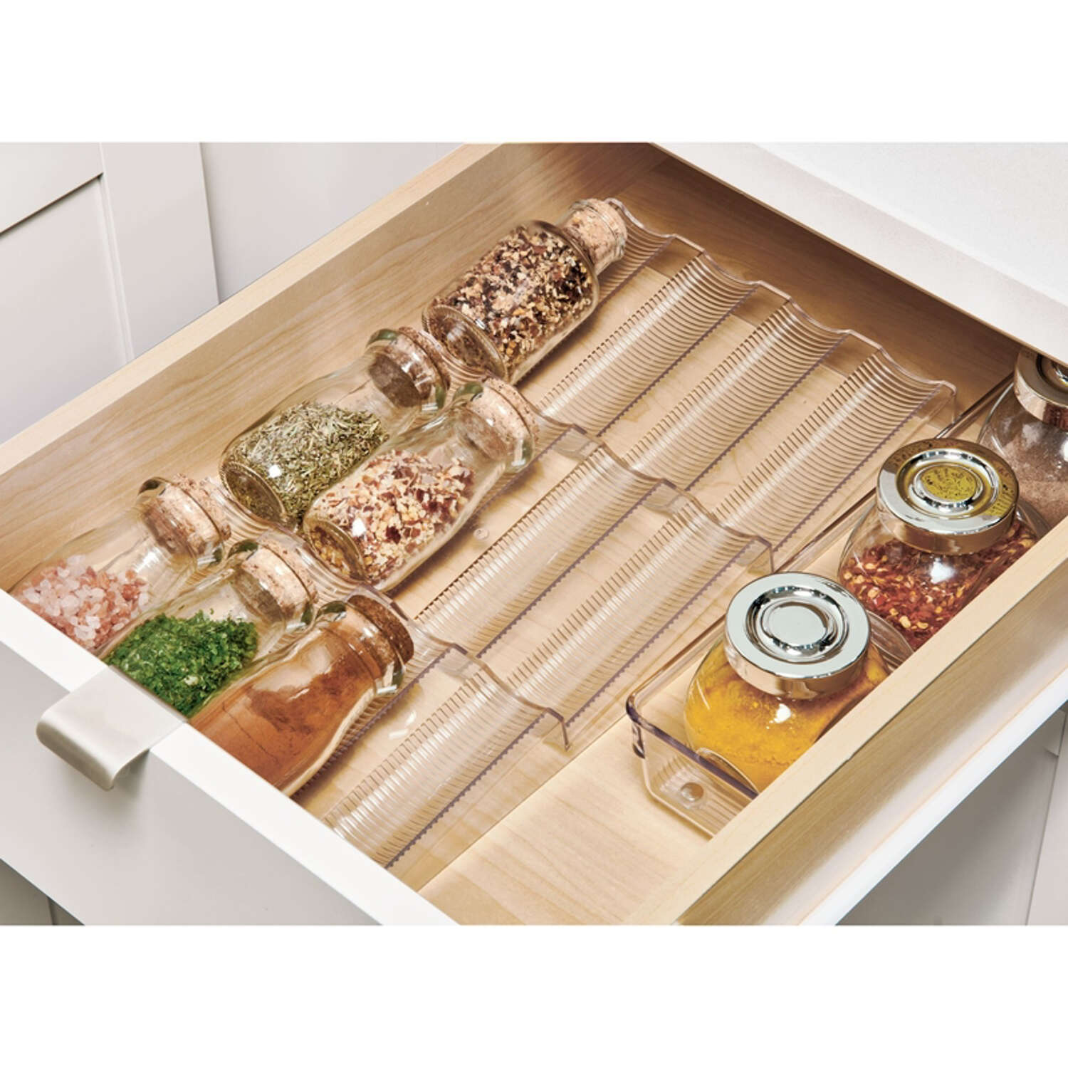 iDesign Linus 1.16 in. H X 8.04 in. W X 15.54 in. D Plastic Drawer Spice Holder