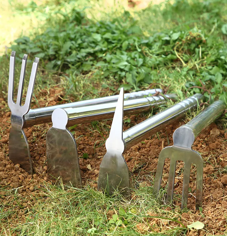 Multifunctional Household Thickened  Stainless Steel  Garden Rake 4PCS Garden Hoe Tool Set