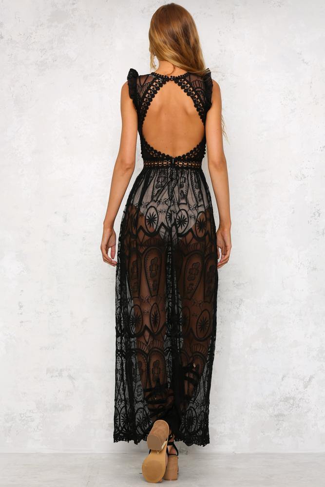 None Better Maxi Dress Black