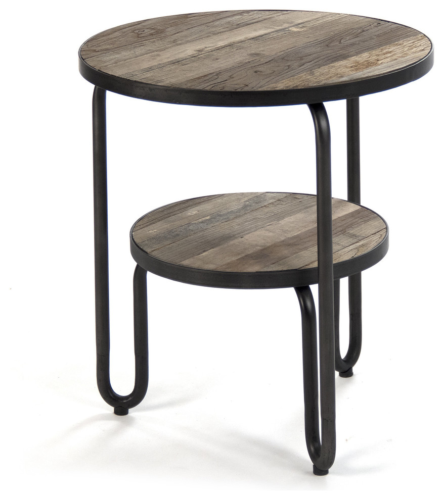 Alberta Round Side Table by Zentique   Industrial   Side Tables And End Tables   by Nook  ampCottage  Houzz