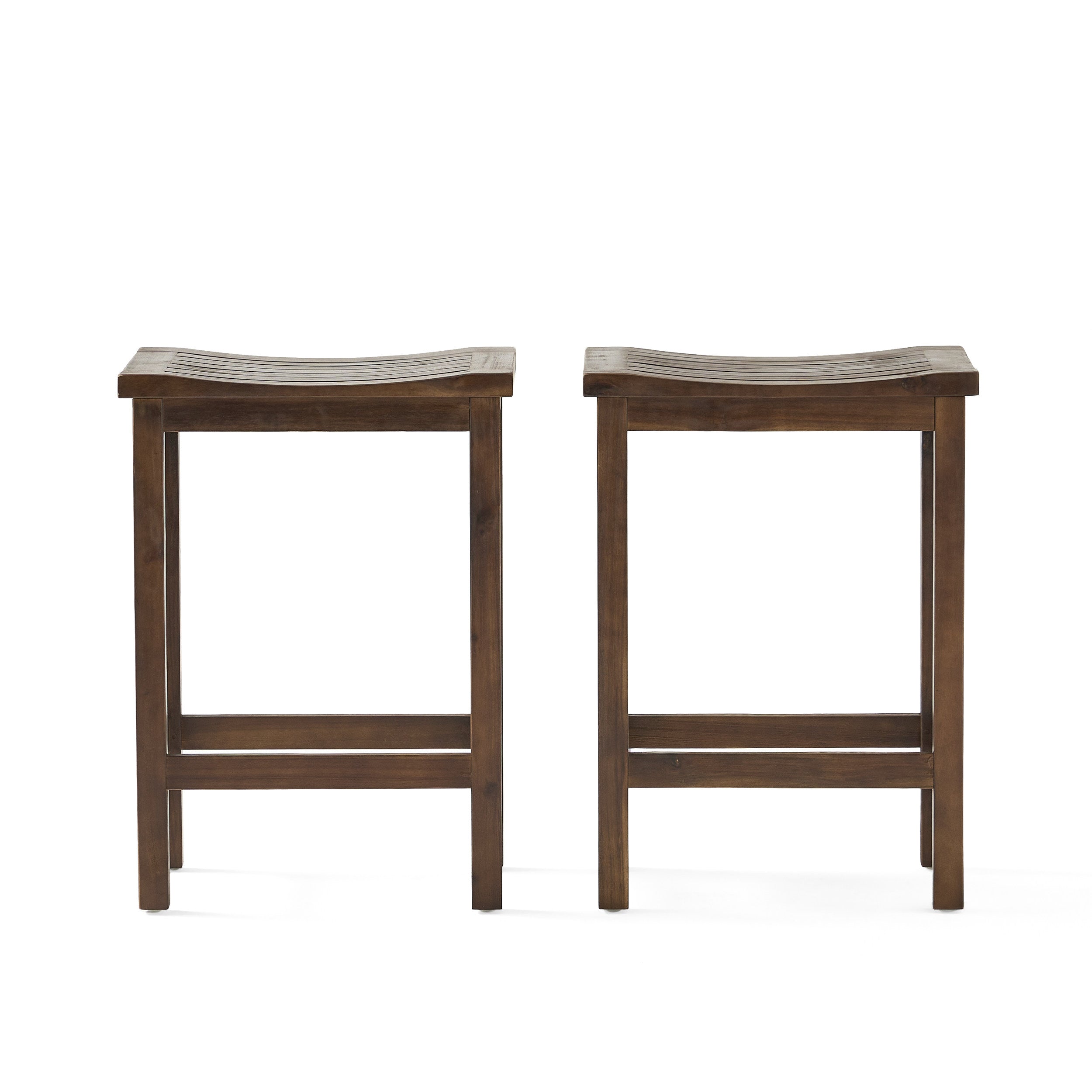 Lantana Brown Mahogany 24-Inch Counter Stools (Set of 2)