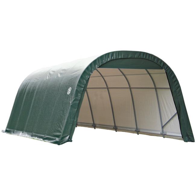 ShelterLogic 72342 12x24x8 Round Style Shelter- Green Cover