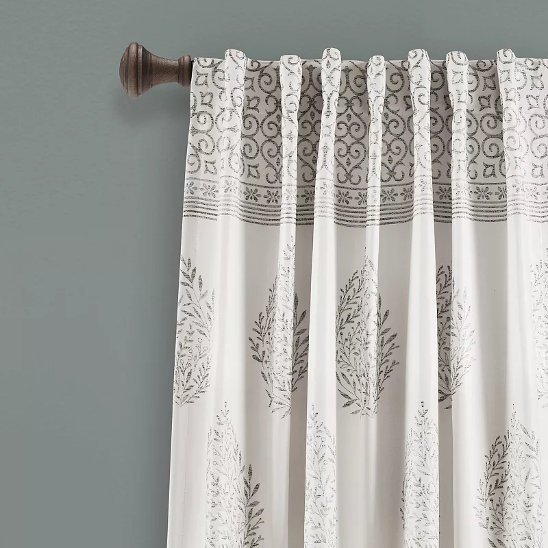 Lush Decor Teardrop Leaf Room Darkening Window Curtains Set