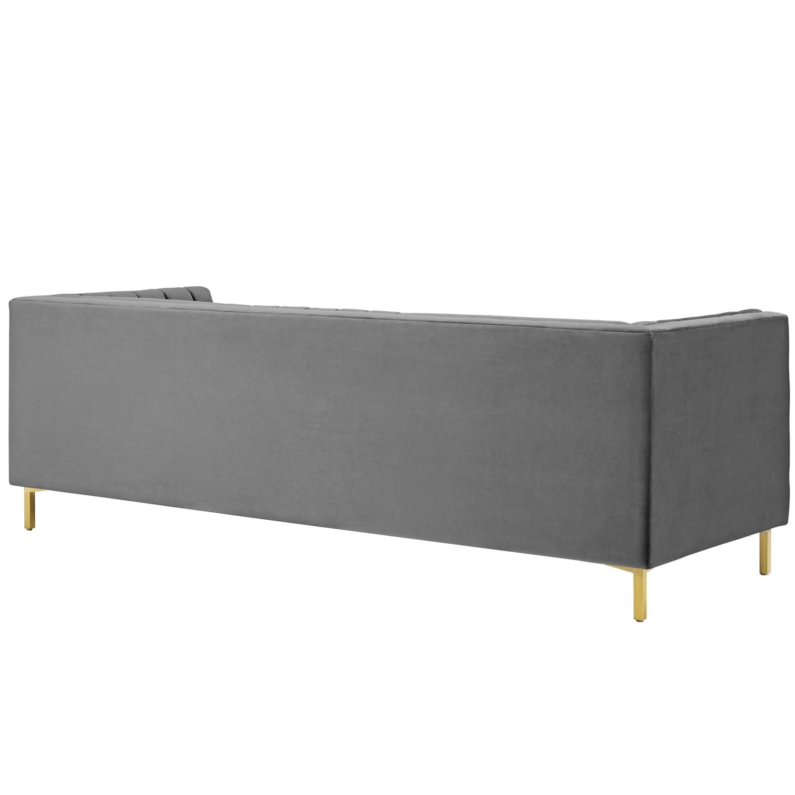 Ingenuity Channel Tufted Performance Velvet Sofa-EEI-3454