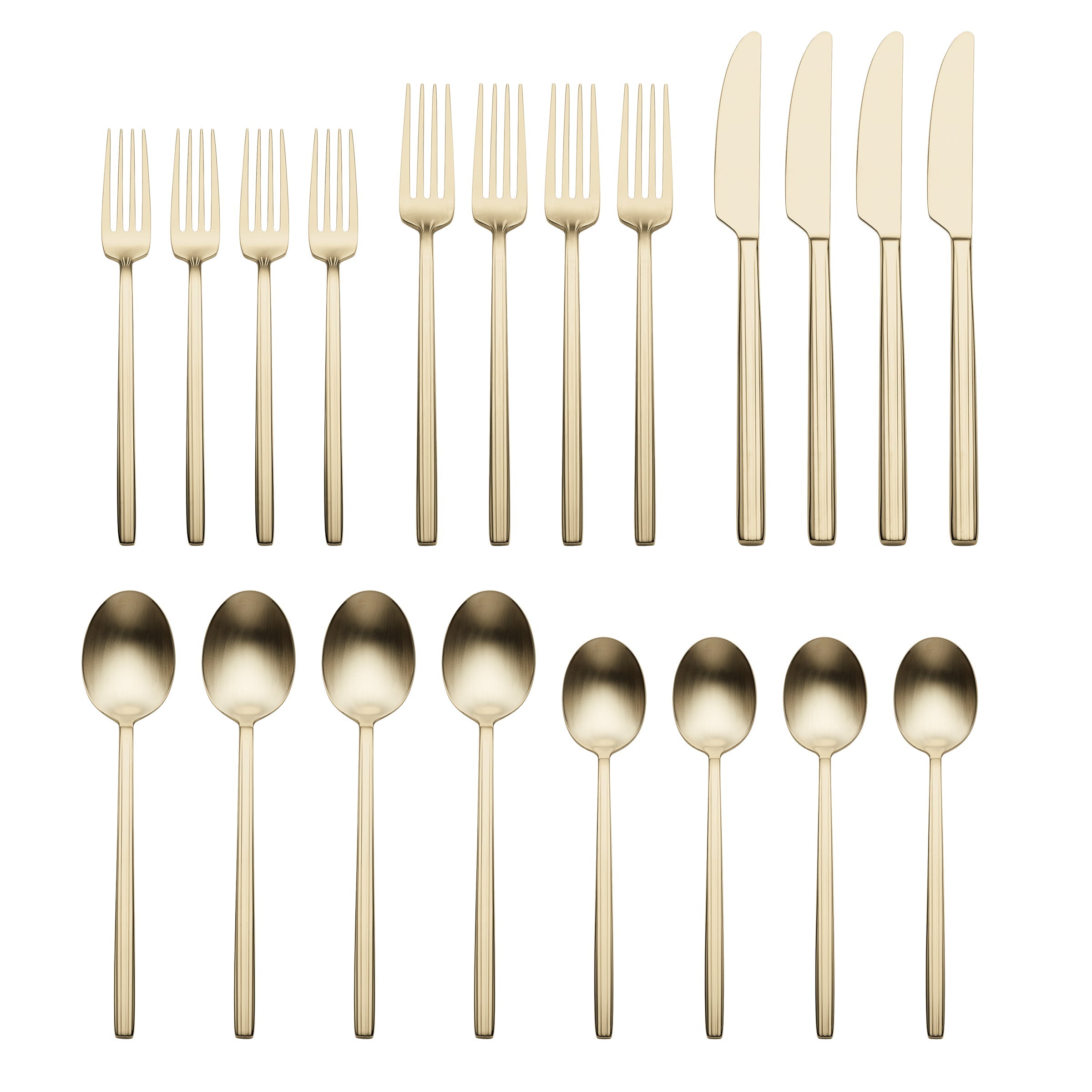 Dean Satin Champagne 20 Piece Flatware Set