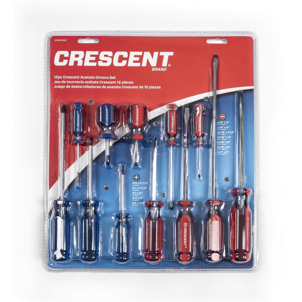 Crescent PhillipsSlotted Acetate Screwdriver Set (12-Pieces) CPS12PCSET