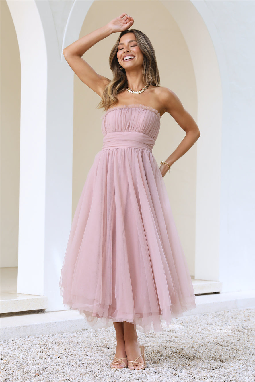 VIP Mood Midi Dress  Pink