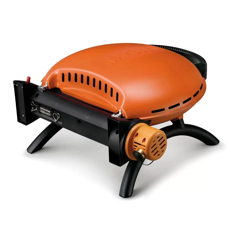 Napoleon TravelQ TQ2225PO Portable Gas Grill， 225 sq. in， Orange