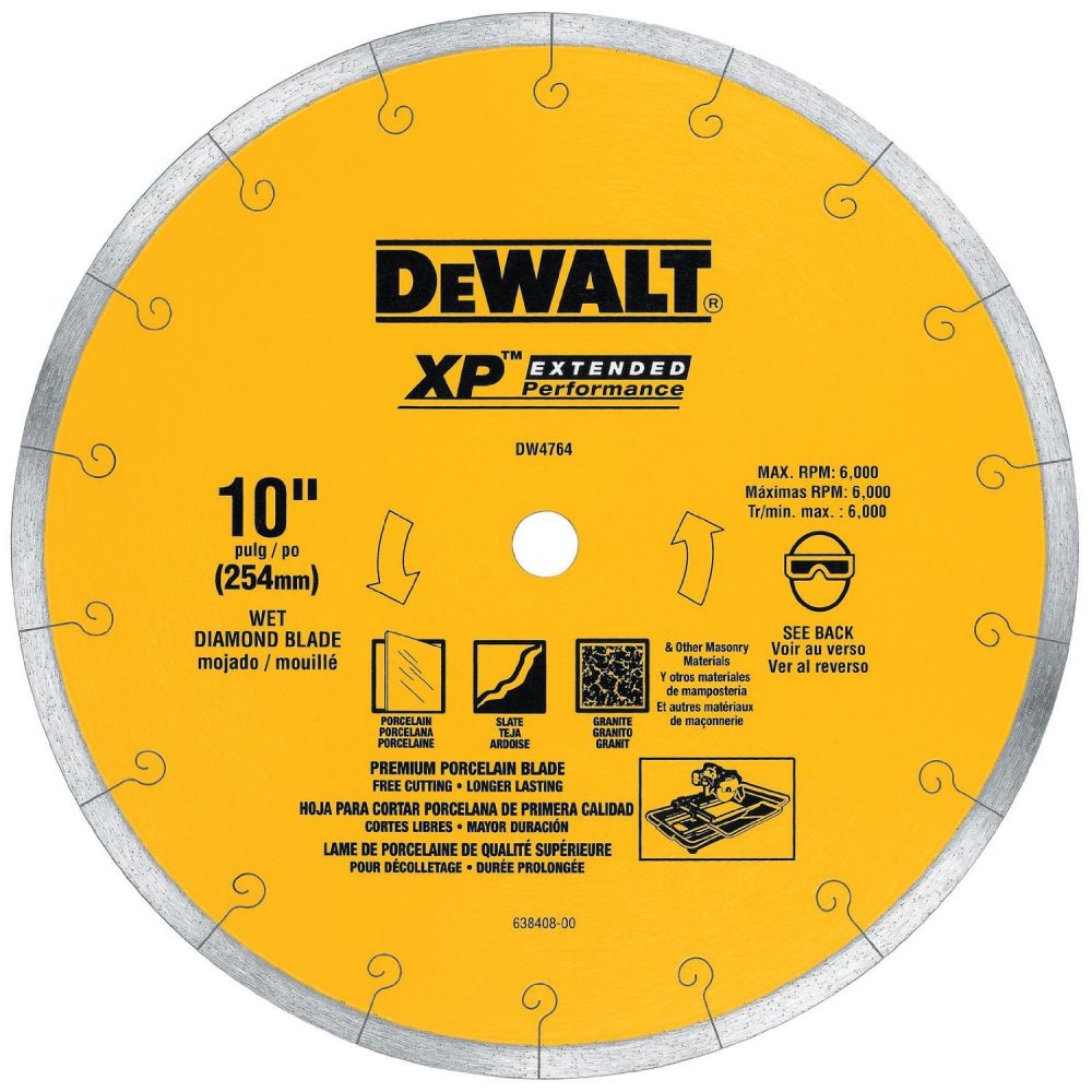 Dewalt XP4 Premium Porcelain Tile Saw Blade - 10