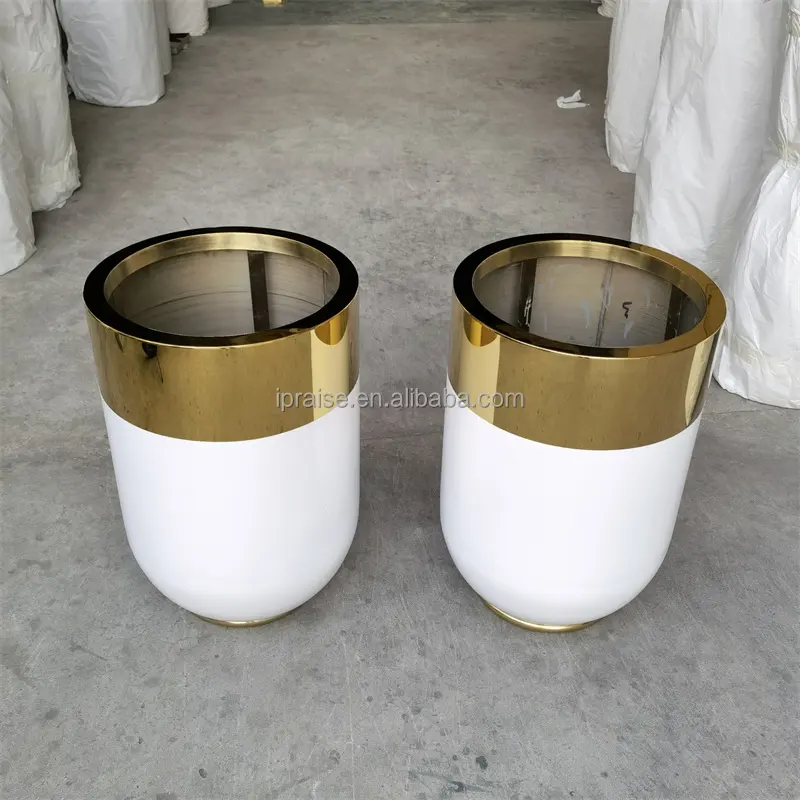 Garden Supplies Luxury Modern white gold decorative indoor flower pots   planters / pots for plants