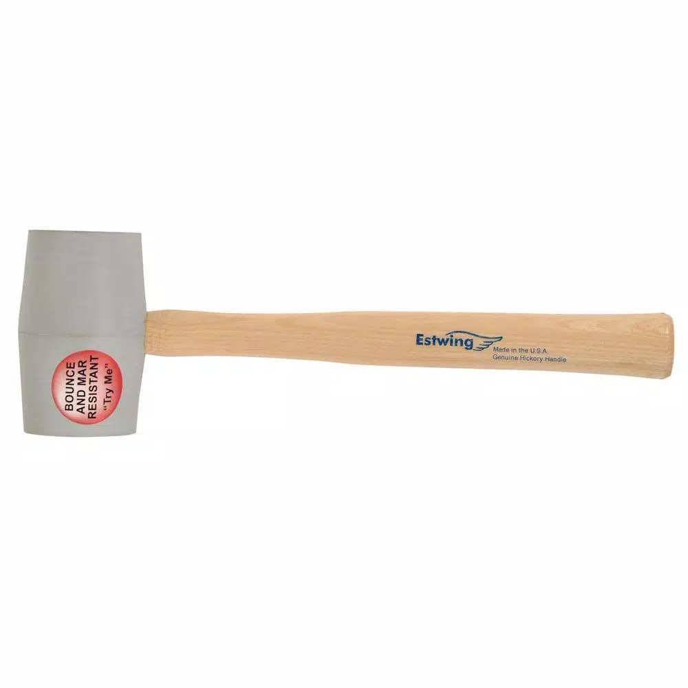 Estwing 12 oz. Deadhead Non Marring Rubber Mallet Hickory Handle and#8211; XDC Depot