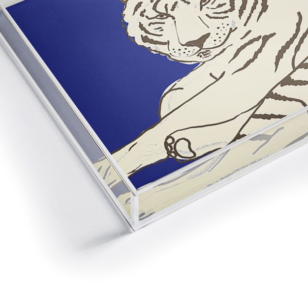 Emanuela Carratoni Painted Tiger Acrylic Tray deny Designs