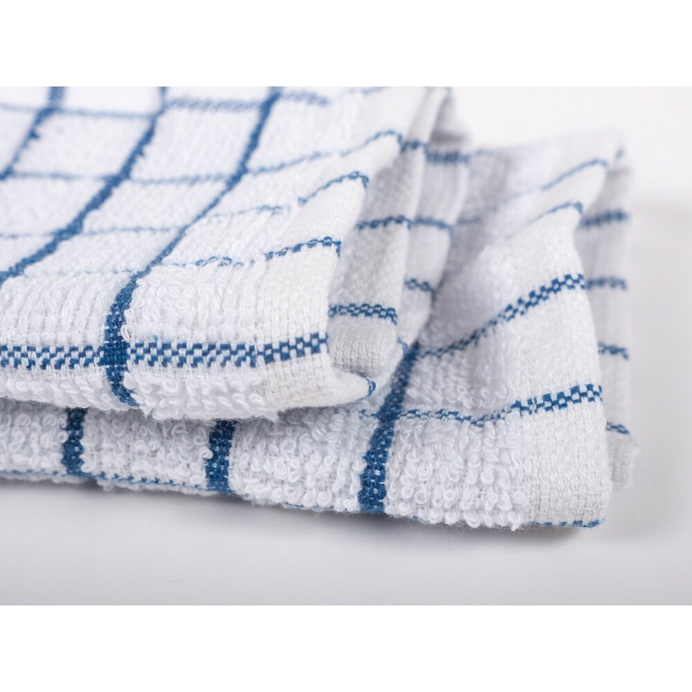 Checkered Terry Dish Cloths  Set of 6