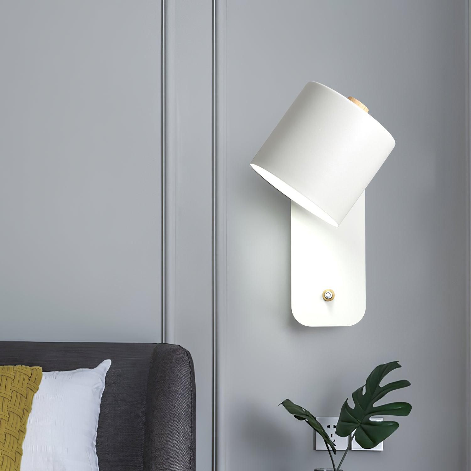 Rotatable Cylinder Plug-in Wall Lamp