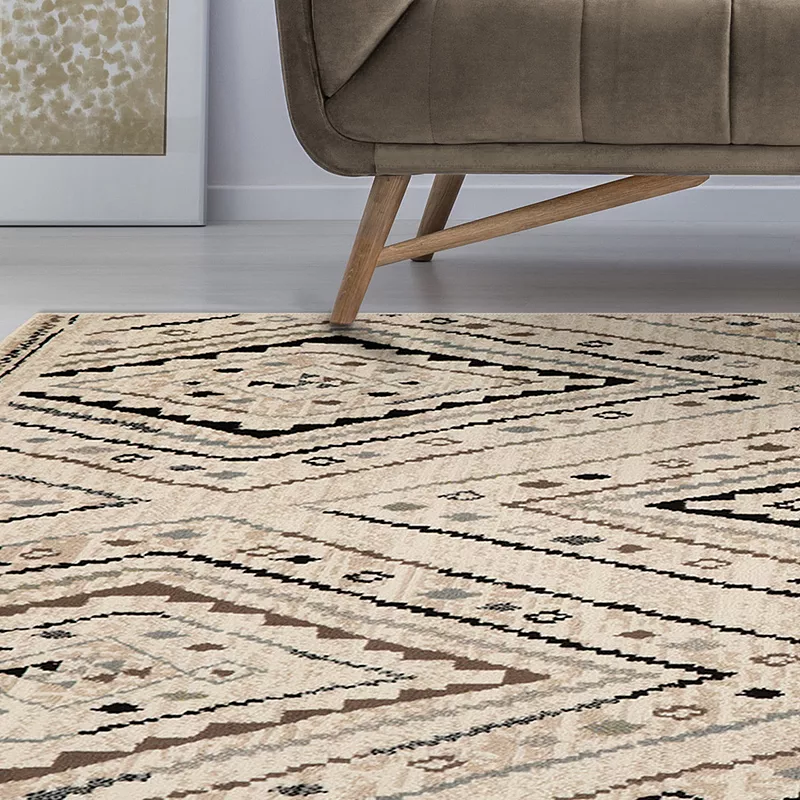 Superior Ozark Modern Geometric Diamonds Slate Indoor Area Rug