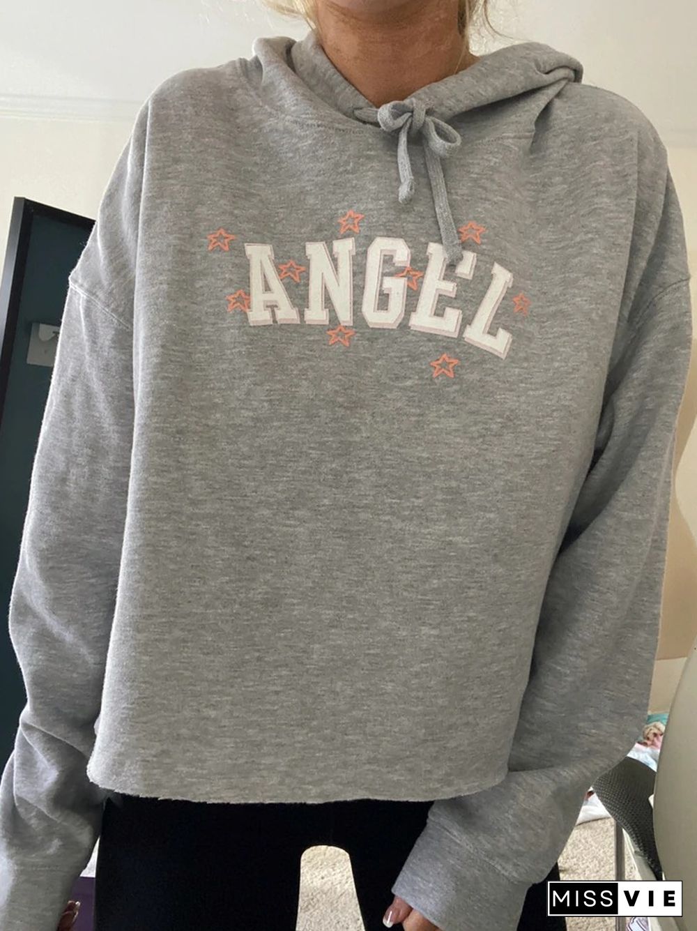 Angel Cropped Hoodie