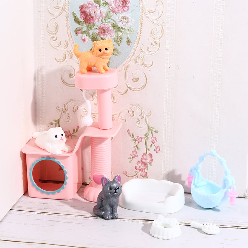 Doll Pet Cat Accessories Dollhouse Furniture Cute Toys for Barbies Miniature