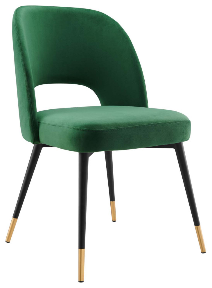 Rouse Performance Velvet Dining Side Chair   Midcentury   Dining Chairs   by Modway  Houzz