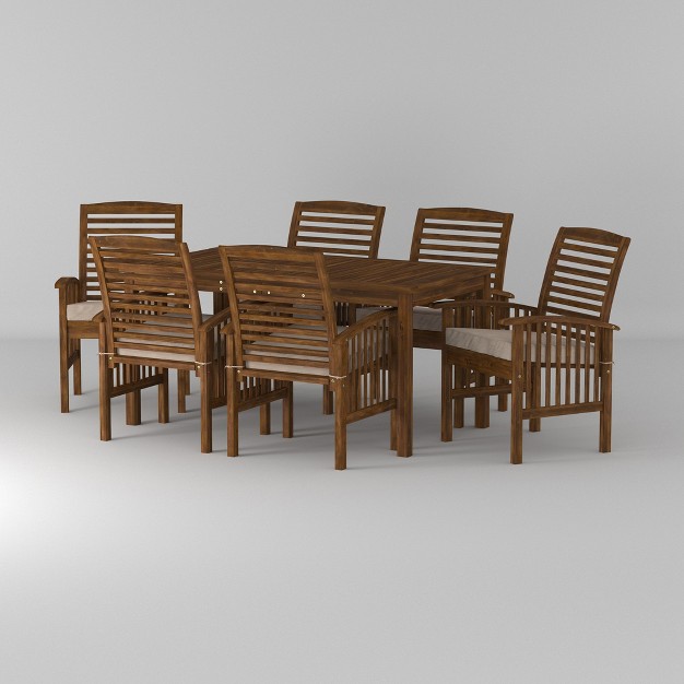 Ravenscroft 7pc Acacia Wood Patio Dining Set Saracina Home