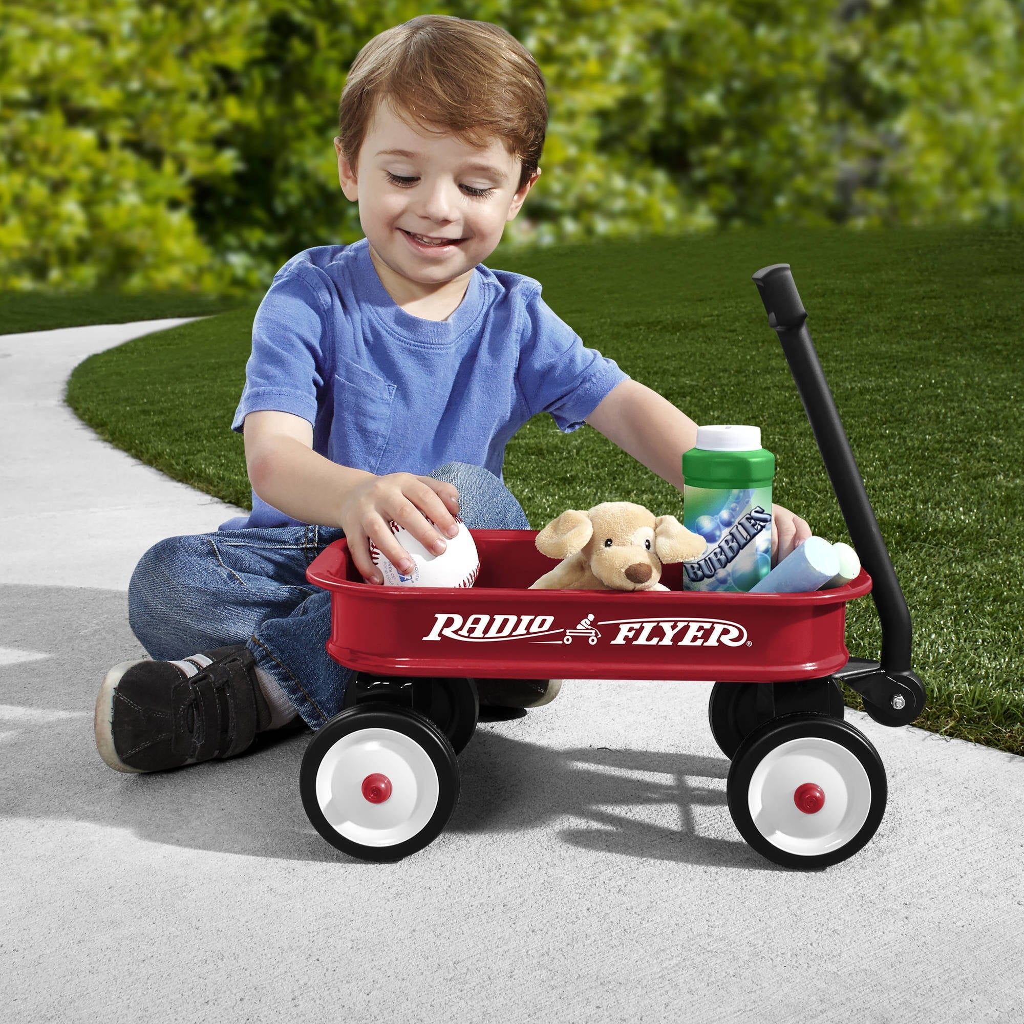 Radio Flyer, Little Red Toy Wagon (12.5"), Miniature Wagon, Red